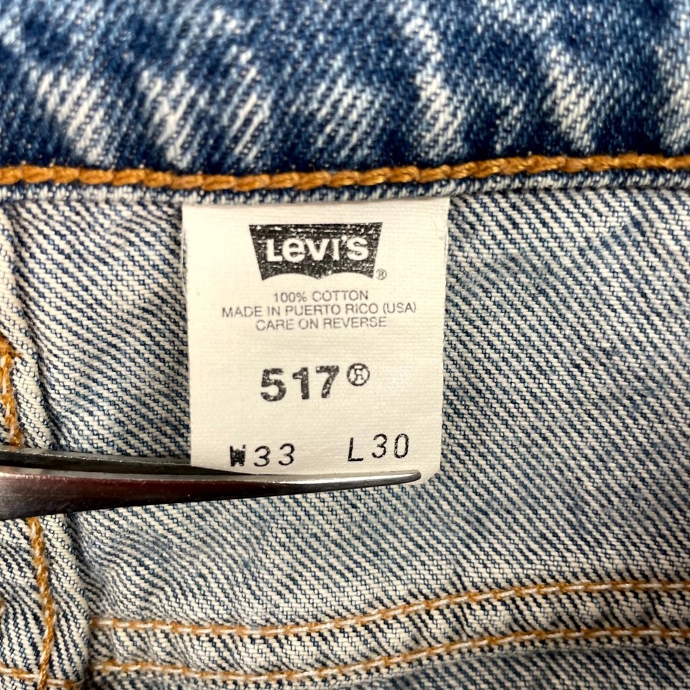 VTG Levi's 517 Bootcut Jeans Mens 31x26* Orange Tab USA Made Western Workwear - Picture 10 of 13